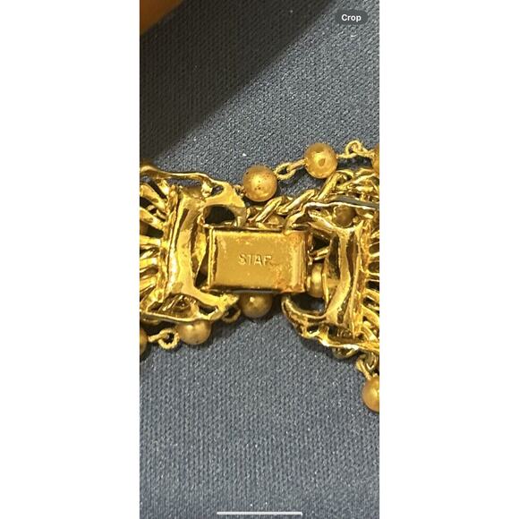 Vintage Multi Strand‎ Bracelet Statement Signed STAR - Picture 6 of 7